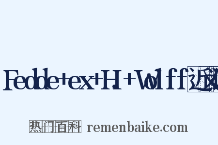 Fedde+ex+H.+Wolff近义词是什么意思的图片